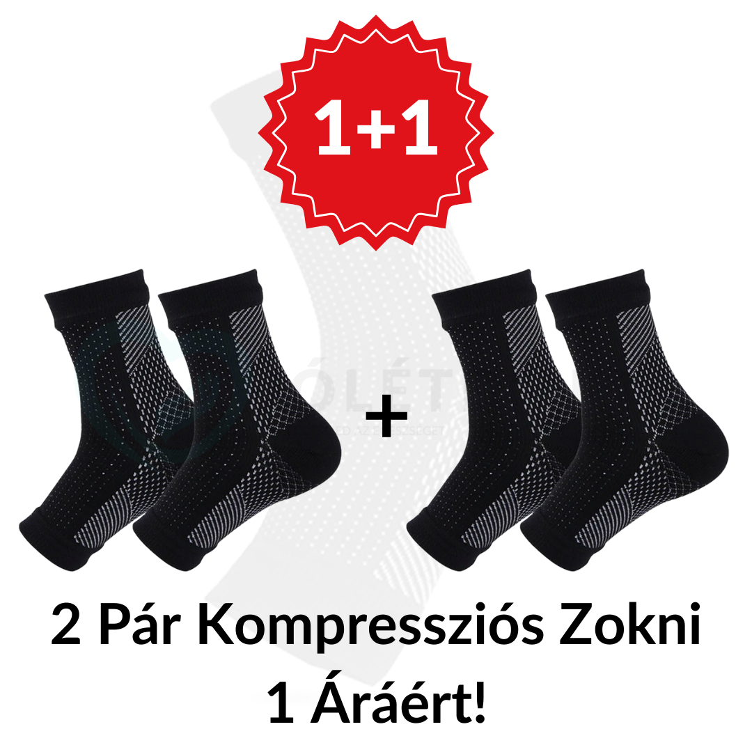 Kompressziós Bokazokni Bokafájdalomra (Fekete, 1+1 Pár!)
