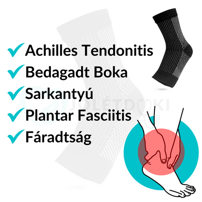 Kompressziós Bokazokni Bokafájdalomra (Fekete, 1+1 Pár!)