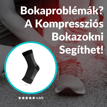 Kompressziós Bokazokni Bokafájdalomra (Fekete, 1+1 Pár!)