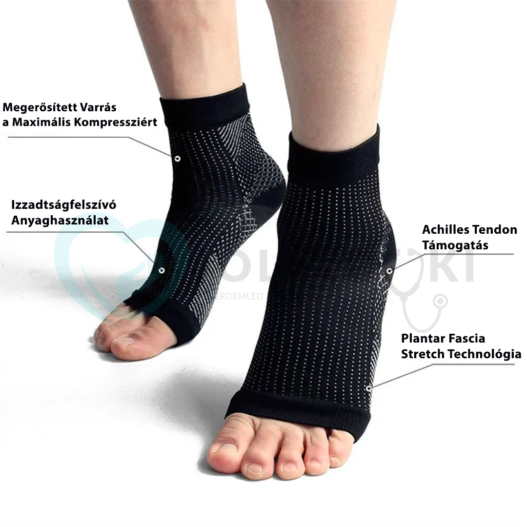 Kompressziós Bokazokni Bokafájdalomra (Fekete, 1+1 Pár!)